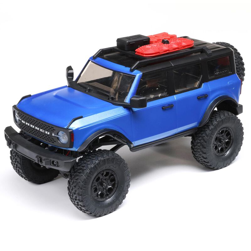 SCX 24 Bronco Blue 1/24th Scale Crawler Package