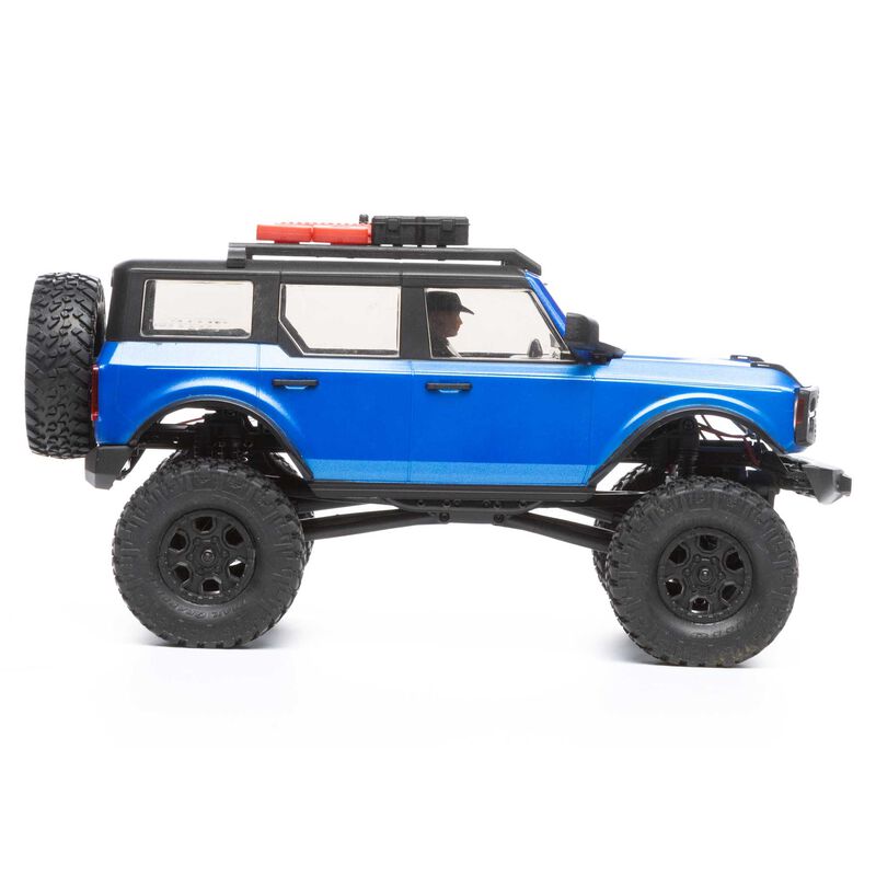 SCX 24 Bronco Blue 1/24th Scale Crawler Package