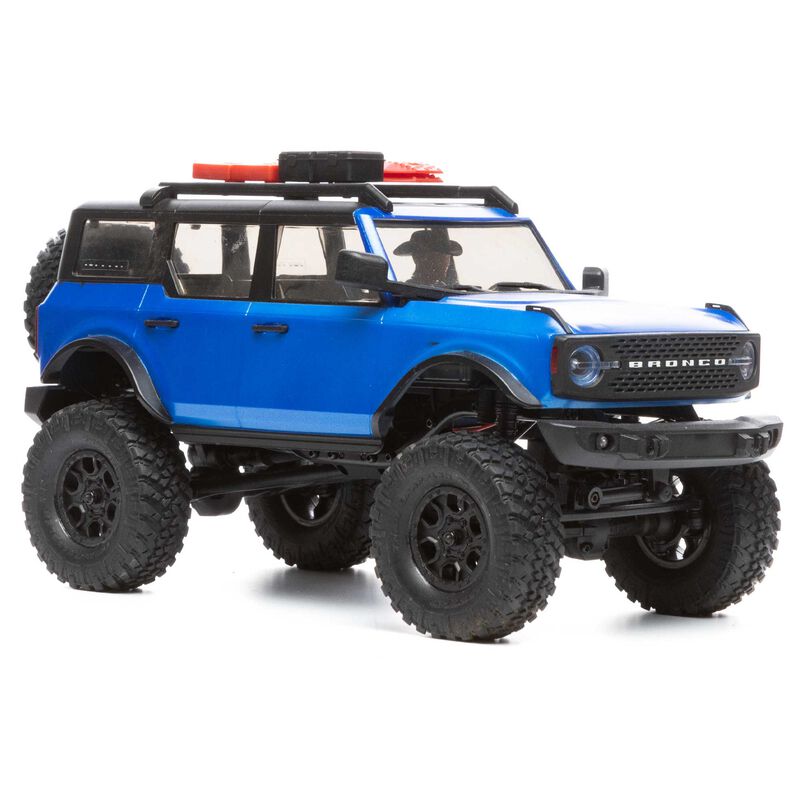 SCX 24 Bronco Blue 1/24th Scale Crawler Package