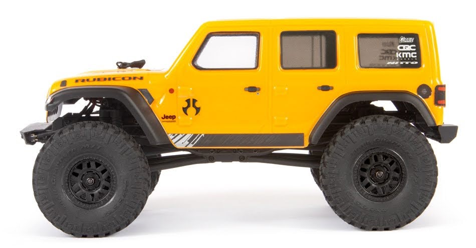 SCX 24 Wrangler Yellow 1/24th Scale Crawler Package