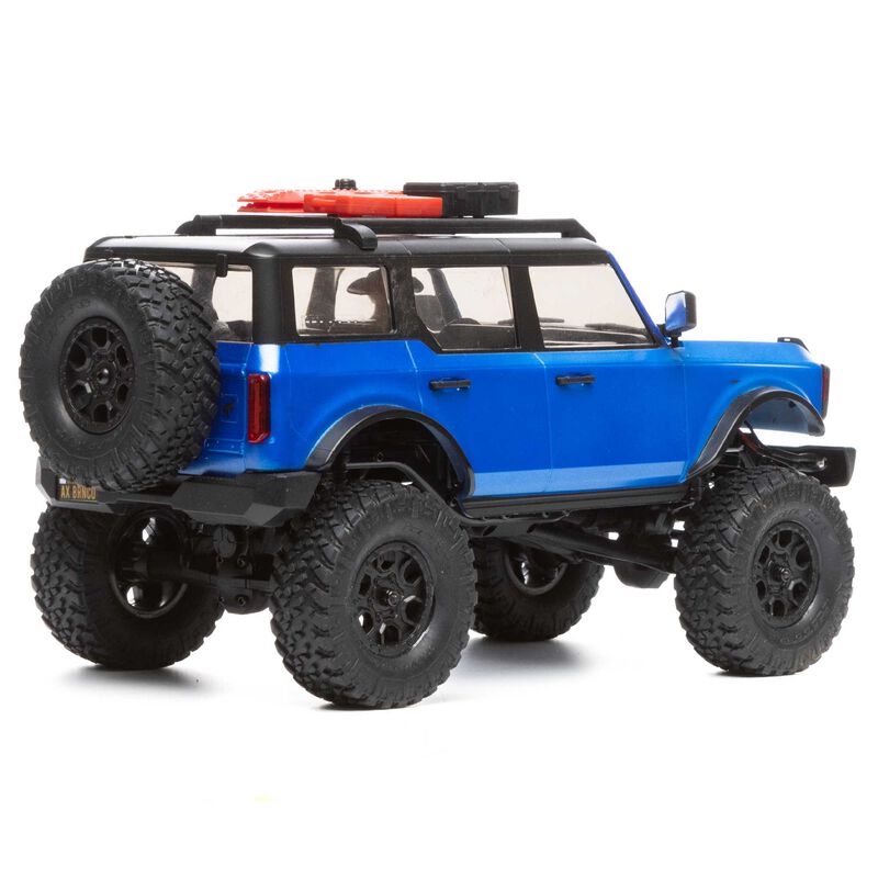 SCX 24 Bronco Blue 1/24th Scale Crawler Package