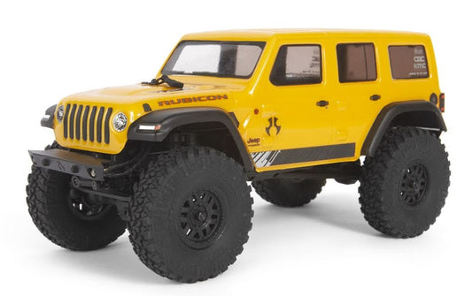 SCX 24 Wrangler Yellow 1/24th Scale Crawler Package